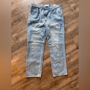 Denim Forum Light Blue Lo-Rise Baggy Jeans